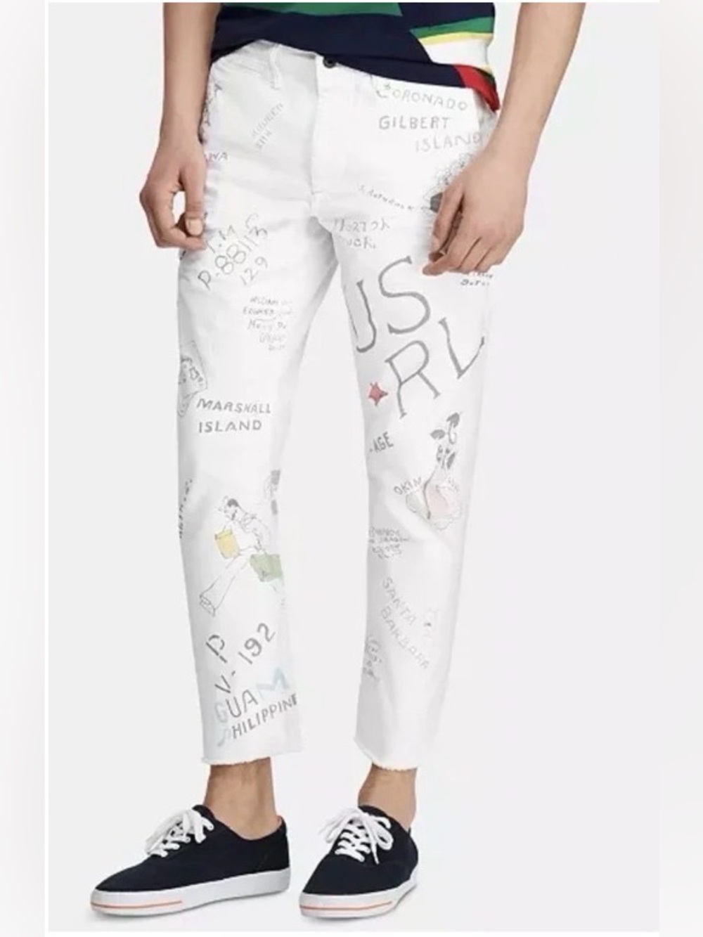 Polo Ralph Lauren Newport Island Graphic GI Chino Pants Sz 34x28”
(May A-1)